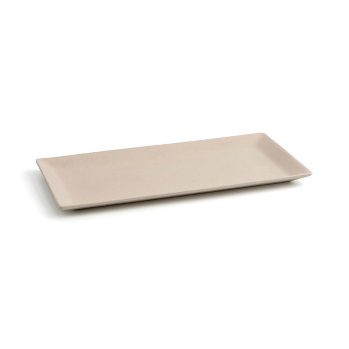 Quid Plateau Rectangulaire Céramique Mineral Gres Beige 15x30 cm Quid Plateau Rectangulaire Céramique Mineral Gres Beige 15x30 cm