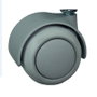 Q&Q Rueda giratoria JADE PLUS avec plaque, gomme grise, 60 mm