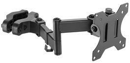 Techly Support de fixation sur colonne pour TV LED/LCD 17-32" Noir - Cheville de fixation, réglage inclinaison et rotation, VESA 75x75/100x100, charge max 8 kg