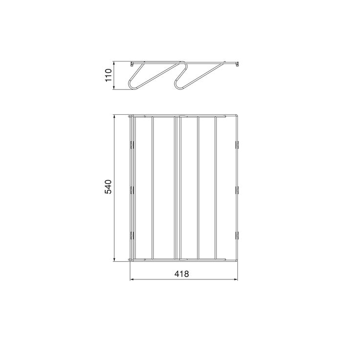 Emuca Tiroir à chaussures pour armoires et dressings Quartz, 540 (M70), Acier, Titane