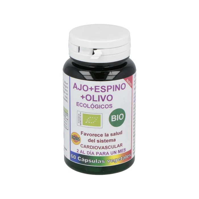 ROBIS Ail-Aubépine-Olivier 60 gélules Bio Complément Alimentaire Cardiovasculaire ROBIS Ail-Aubépine-Olivier 60 gélules Bio Complément Alimentaire Cardiovasculaire