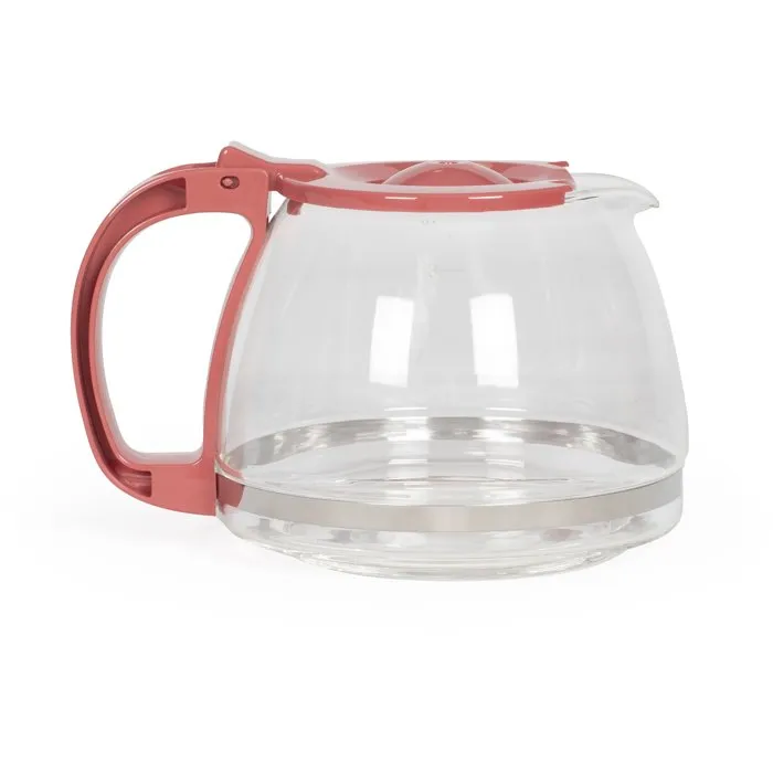 Livoo DOD200RC Cafetière Électrique 1,25 L (10-12 Tasses) 750 W Rouge Chili - Porte-Filtre Amovible et Système Anti-Gouttes
