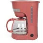 Livoo DOD200RC Cafetière Électrique 1,25 L (10-12 Tasses) 750 W Rouge Chili - Porte-Filtre Amovible et Système Anti-Gouttes