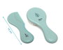 KioKids Set de Peigne et Brossette à Cerdas Naturales pour Bébé dès la Naissance, Vert Salvia - Collection Petit Moments