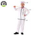 Déguisement de cuisinier pour enfant blanc avec détails rouge et bleu