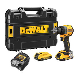 DEWALT Visseuse-dévisseuse sans fil 18V à batterie 2Ah, modèle DCD708D2T, sans charbons, couple 65 Nm, portabrocas 13 mm, maletín TSTAK inclus