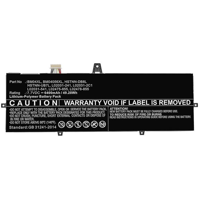 CoreParts Batterie pour HP 52,36Wh 7,7V 6800mAh Noir CoreParts Batterie pour HP 52,36Wh 7,7V 6800mAh Noir