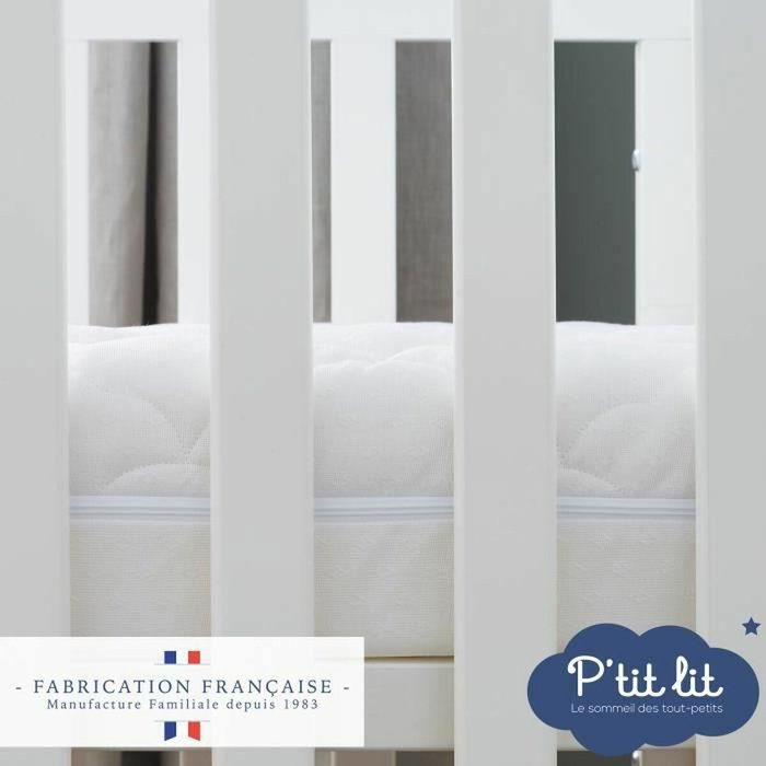P'TIT LIT Matelas Bébé Climatisé 60x120x10 cm Réversible