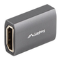 Lanberg Adaptateur HDMI 2.1 8K Femelle vers Femelle avec Connecteurs Dorés – Aluminium Argenté
