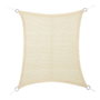 Faura Voile d'ombrage rectangulaire beige 3 x 4 m avec anneaux acier inoxydable, traitement anti-UV