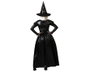 Disfraz de sorcière classique noire avec chapeau et ceinture, XL