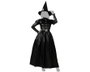 Disfraz de sorcière classique noire avec chapeau et ceinture, XL