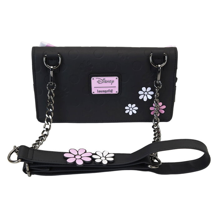 Loungefly Sac bandoulière Disney Minnie Mouse Rock the Dots Floral - Vegan, bandoulière ajustable, intérieur assorti
