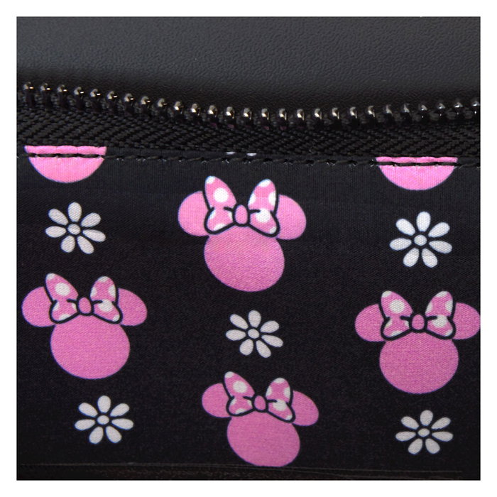 Loungefly Sac bandoulière Disney Minnie Mouse Rock the Dots Floral - Vegan, bandoulière ajustable, intérieur assorti