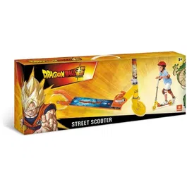 MONDO Trottinette Dragonball Pliable pour Enfant, 2 Roues 12 cm, Frein Arrière, Guidon Réglable, Capacité 50 kg