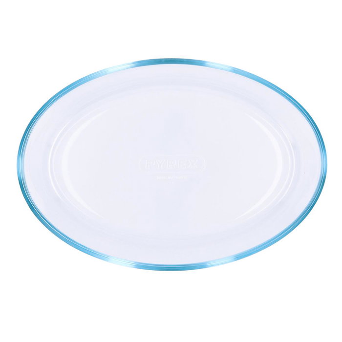Pyrex Plat Oval Iconic'S en Verre Transparent 26x18x7 cm