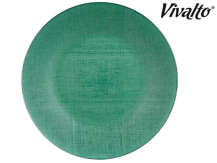 Vivalto Assiette en Verre 32 cm Vert Menthe Vivalto (Set de 12)