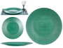 Vivalto Assiette en Verre 32 cm Vert Menthe Vivalto (Set de 12)