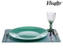 Vivalto Assiette en Verre 32 cm Vert Menthe Vivalto (Set de 12)