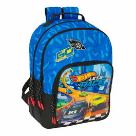 Cartable Hot Wheels Let's race Bleu Noir 32 x 42 x 15 cm