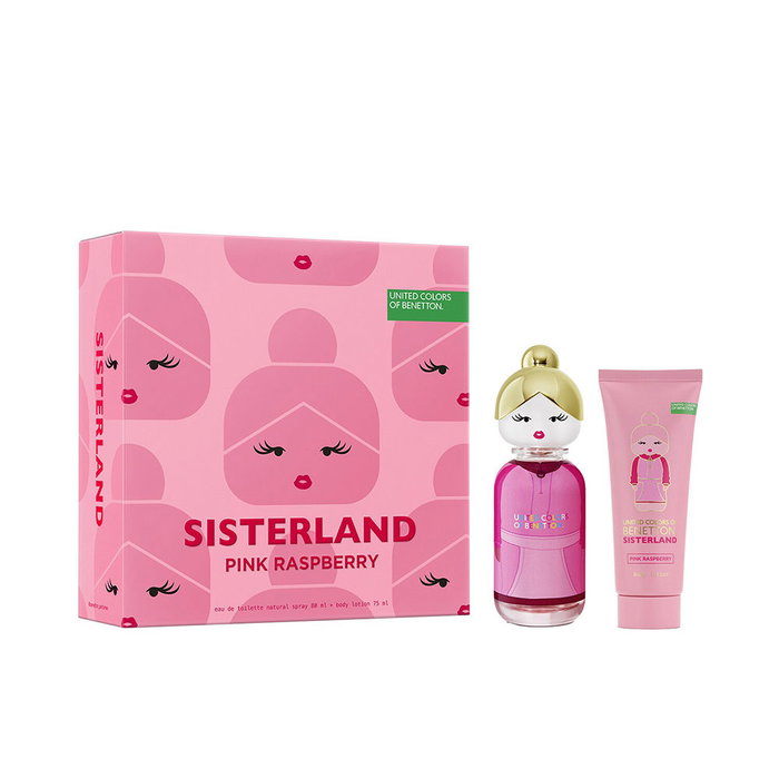 Benetton LOT FRAMBOISE ROSE SISTERLAND Étui Rose Framboise (2 Pièces) - Eau de Toilette 80ml + Lait Corporel 75ml Benetton LOT FRAMBOISE ROSE SISTERLAND Étui Rose Framboise (2 Pièces) - Eau de Toilette 80ml + Lait Corporel 75ml