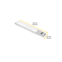 Emuca Luminaire LED Kaus rechargeable par USB, L 400 mm, Anodisé mat