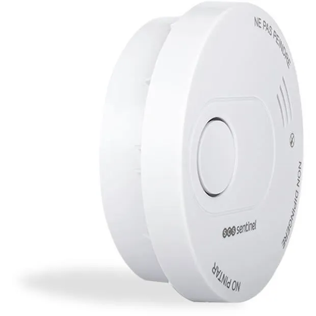 SCS SENTINEL DAAF SmokeAlarm Détecteur de fumée avec pile 10 ans, 85 dB, conforme CE NF - Garantie 10 ans