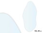 Giftdecor Miroir Forme Abstraite Blanc 106 x 50 cm Plastique et Verre (Set de 3)