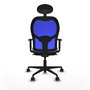 Chaise de Bureau avec Appui-tête Jorquera Piqueras y Crespo 1D036N1 Bleu ciel