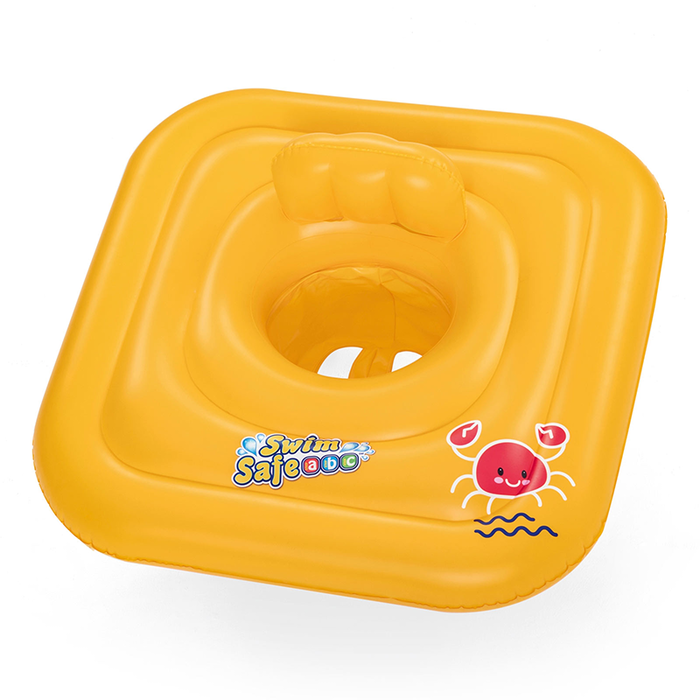Bestway 32050 Flotteur Gonflable 3 Anneaux Siège Bébé 76x76 cm 1-2 Ans Jardin Piscine Plage