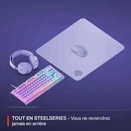 SteelSeries QcK L Tapis de souris gaming Lavande, micro-tissé pour performance, 450 x 400 x 2 mm