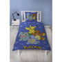 Pokemon Parure de couette réversible Pikachu et Starter 1G II, 2 pièces