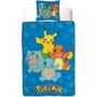 Pokemon Parure de couette réversible Pikachu et Starter 1G II, 2 pièces