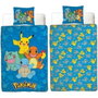 Pokemon Parure de couette réversible Pikachu et Starter 1G II, 2 pièces