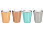 Vessia Verre en céramique 90 ml bord noir coloris clairs assortis 5 x 7 x 5 cm (Set de 48)