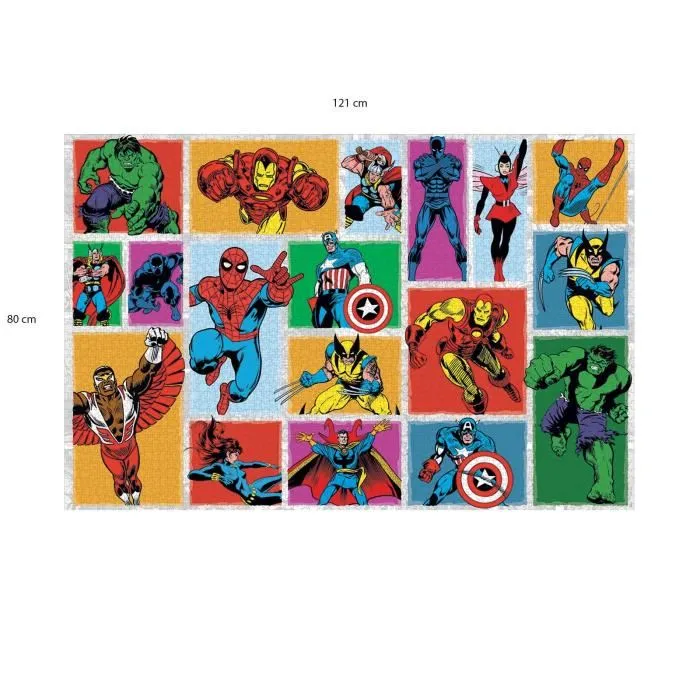 Ravensburger Puzzle 3000 pièces Retro Marvel adulte dès 14 ans - Collection Mes Héros - Réf. 12001549 Ravensburger Puzzle 3000 pièces Retro Marvel adulte dès 14 ans - Collection Mes Héros - Réf. 12001549