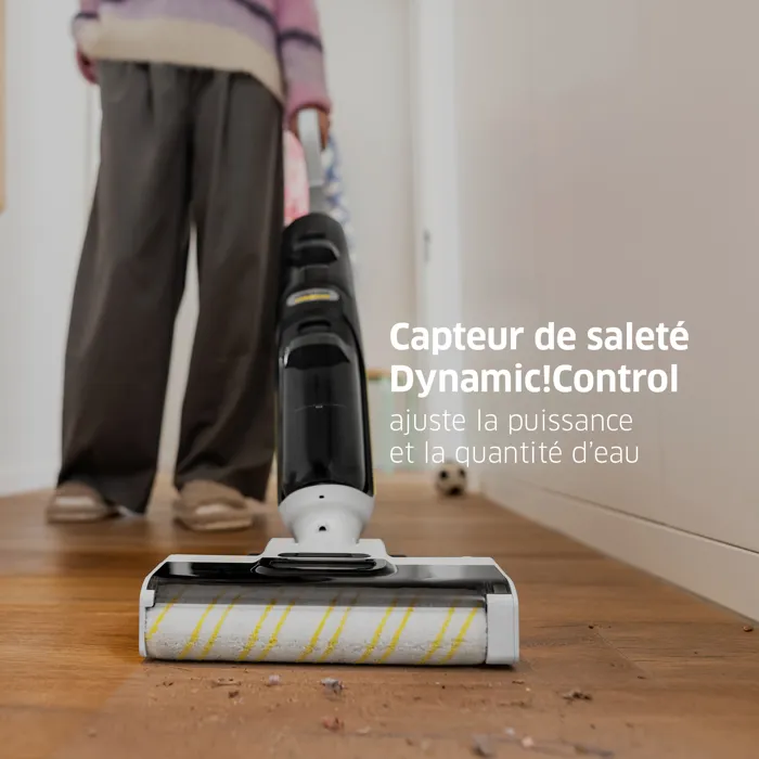 Karcher Aspirateur Balai Laveur sans fil FCV4 - Aspire, Lave et Sèche - 200 m² - Eau et Poussières Karcher Aspirateur Balai Laveur sans fil FCV4 - Aspire, Lave et Sèche - 200 m² - Eau et Poussières