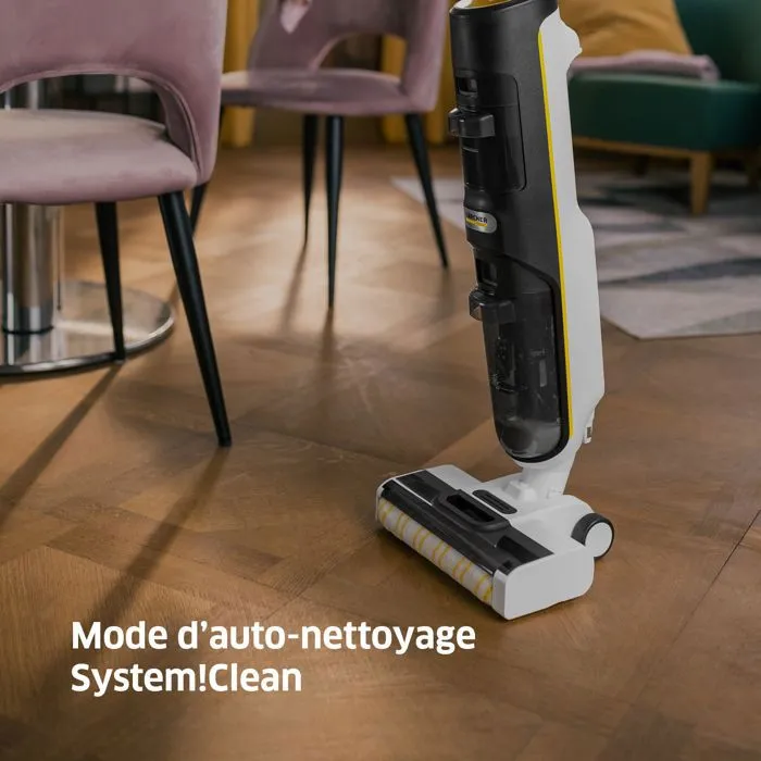 Karcher Aspirateur Balai Laveur sans fil FCV4 - Aspire, Lave et Sèche - 200 m² - Eau et Poussières Karcher Aspirateur Balai Laveur sans fil FCV4 - Aspire, Lave et Sèche - 200 m² - Eau et Poussières