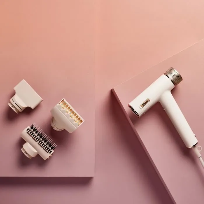 Shark SpeedStyle HD333EU Sèche-cheveux - Avec finisseur RapidGloss, Boucleur et accessoires - 1700W, 3 températures - Pour cheveux lisses et ondulés, séchage rapide