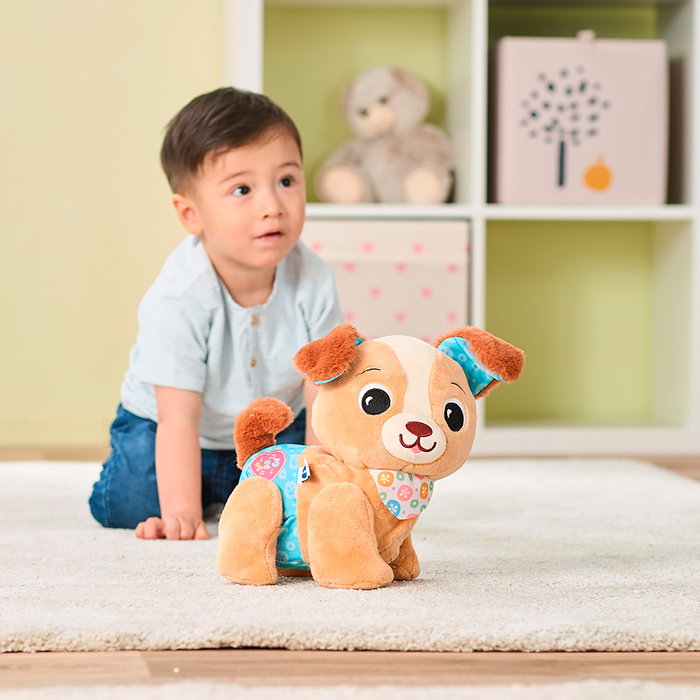 VTech Peluche interactive Chiot Pasitos 80-579322 - Chiot éducatif qui marche, avec phrases, musiques et sons - Pour enfant de 9 mois et plus VTech Peluche interactive Chiot Pasitos 80-579322 - Chiot éducatif qui marche, avec phrases, musiques et sons - Pour enfant de 9 mois et plus