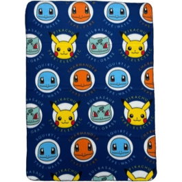 Pokémon Plaid Polaire Visages 100 x 140 cm