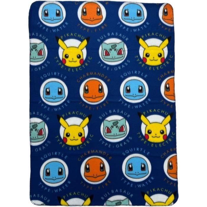 Pokémon Plaid Polaire Visages 100 x 140 cm Pokémon Plaid Polaire Visages 100 x 140 cm
