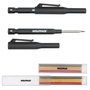 WOLFPACK LINEA PROFESIONAL Crayon de charpentier extensible avec 12 recharges