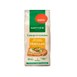 SANTIVERI Pain Grillé 100% Intégral aux Graines de Lin 200 g - Sans Inventions - Parfait pour Accompagner les Repas