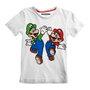 Super Mario T-shirt à manches courtes Enfant Mario and Luigi Blanc