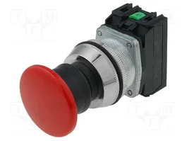 PROMET Commutateur bouton-poussoir rouge 30mm NC + NO