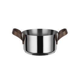 Alessi PU101/16 EDO Casserole de 16 cm avec anses en Inox 18/10, conçue par Patricia Urquiola - Apte pour induction