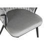 Chaise de Salle à Manger Home ESPRIT Noir Gris Polyester Métal 60 x 66 x 84 cm 66 x 60 x 84 cm