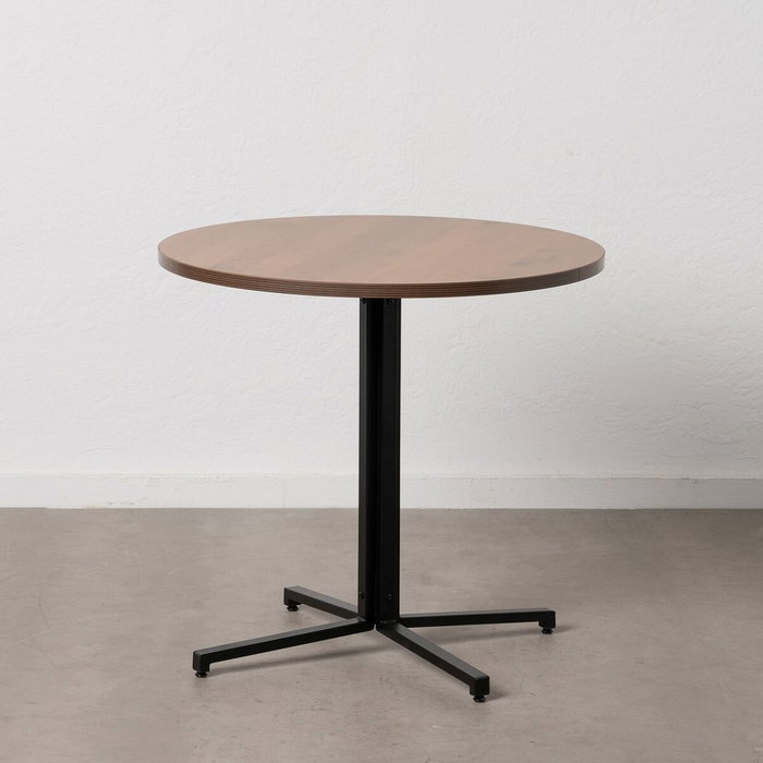 BigBuy Home Table Noir Naturel Bois MDF 80 x 80 x 75 cm BigBuy Home Table Noir Naturel Bois MDF 80 x 80 x 75 cm