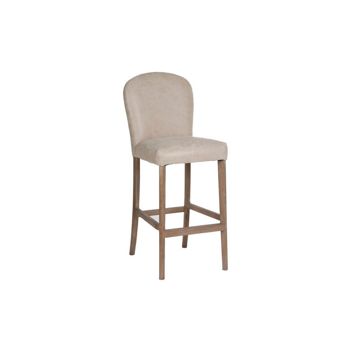 Tabouret Home ESPRIT Blanc Cuir